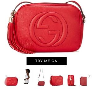 New! Gucci Disco SoHo Red crossbody bag